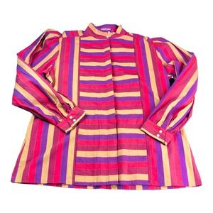 1050 NWT Levi Strauss Vtg women's striped western button down blouse sz 8